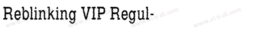 Reblinking VIP Regul字体转换